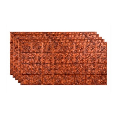 Acoustic Ceiling Products Fasade Traditional Syle # 1 - 48-3/8" x 24-3/8" PVC Glue Up Tile in Moonstone Copper - PG5018